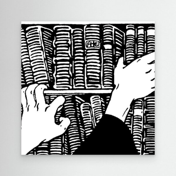 Exlibris Graphik Buchregal