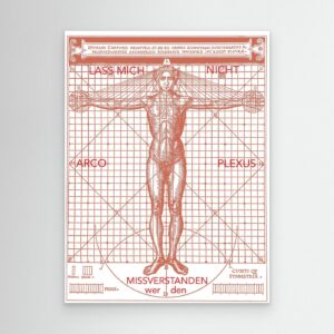 Idealproportionen basierend auf dem menschlichen Körper, aus 'Di Lucio Vitruvio Pollione de architectura a libri dece', von Gotardo de Ponte Como, 1521