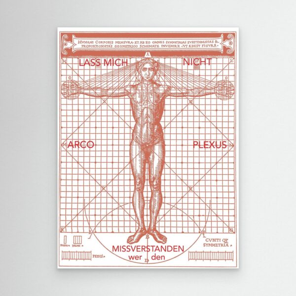 Idealproportionen basierend auf dem menschlichen Körper, aus 'Di Lucio Vitruvio Pollione de architectura a libri dece', von Gotardo de Ponte Como, 1521