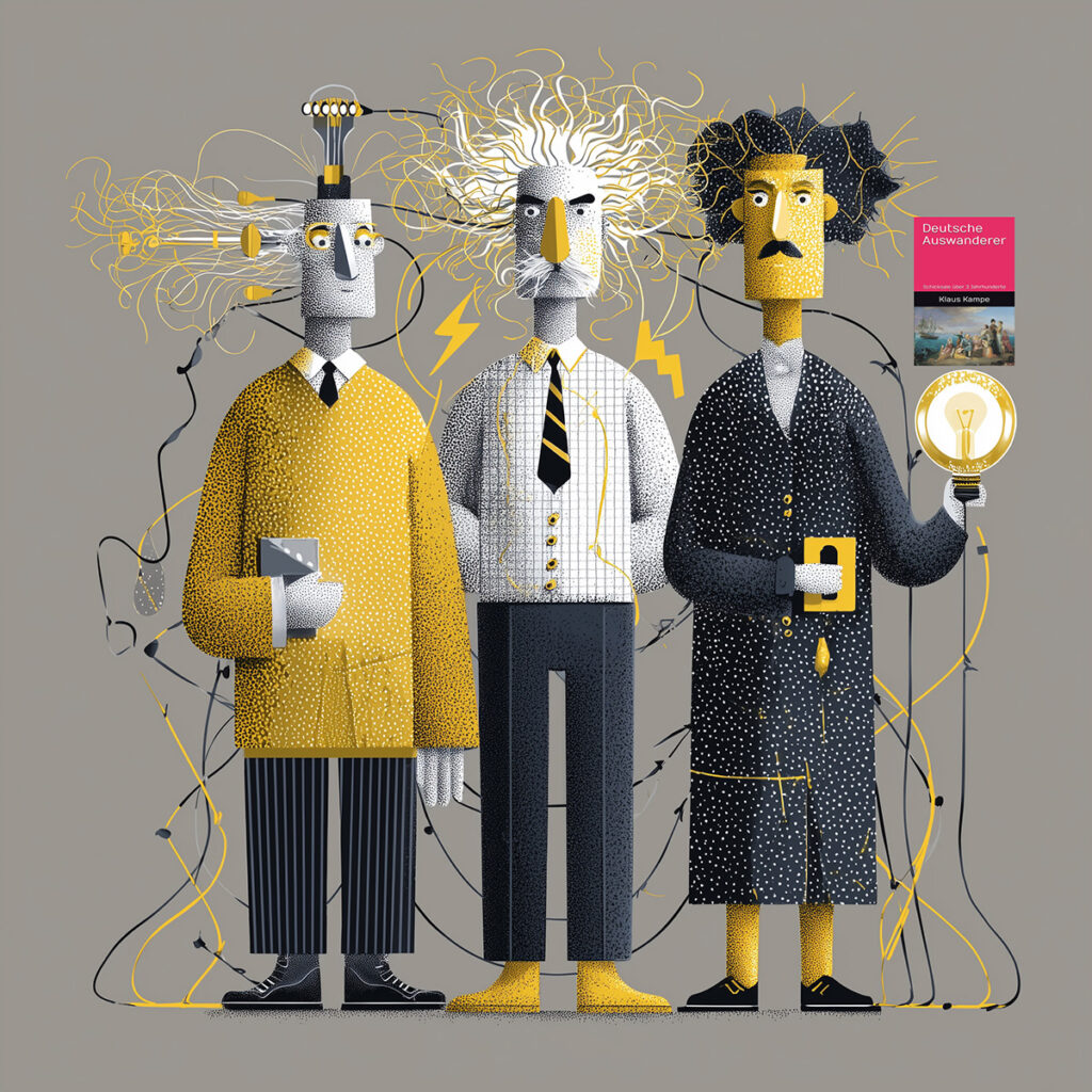 Postkarte zum Buch “Deutsche Auswanderer Schicksale über 3 Jahrhunderte” von Klaus Kampe.