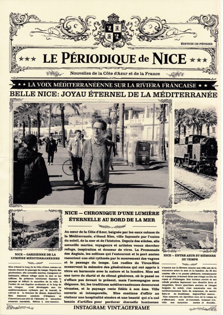 Klaus Kampe, CvD von Radio-Nice.Club auf der Promenade d'Anglais