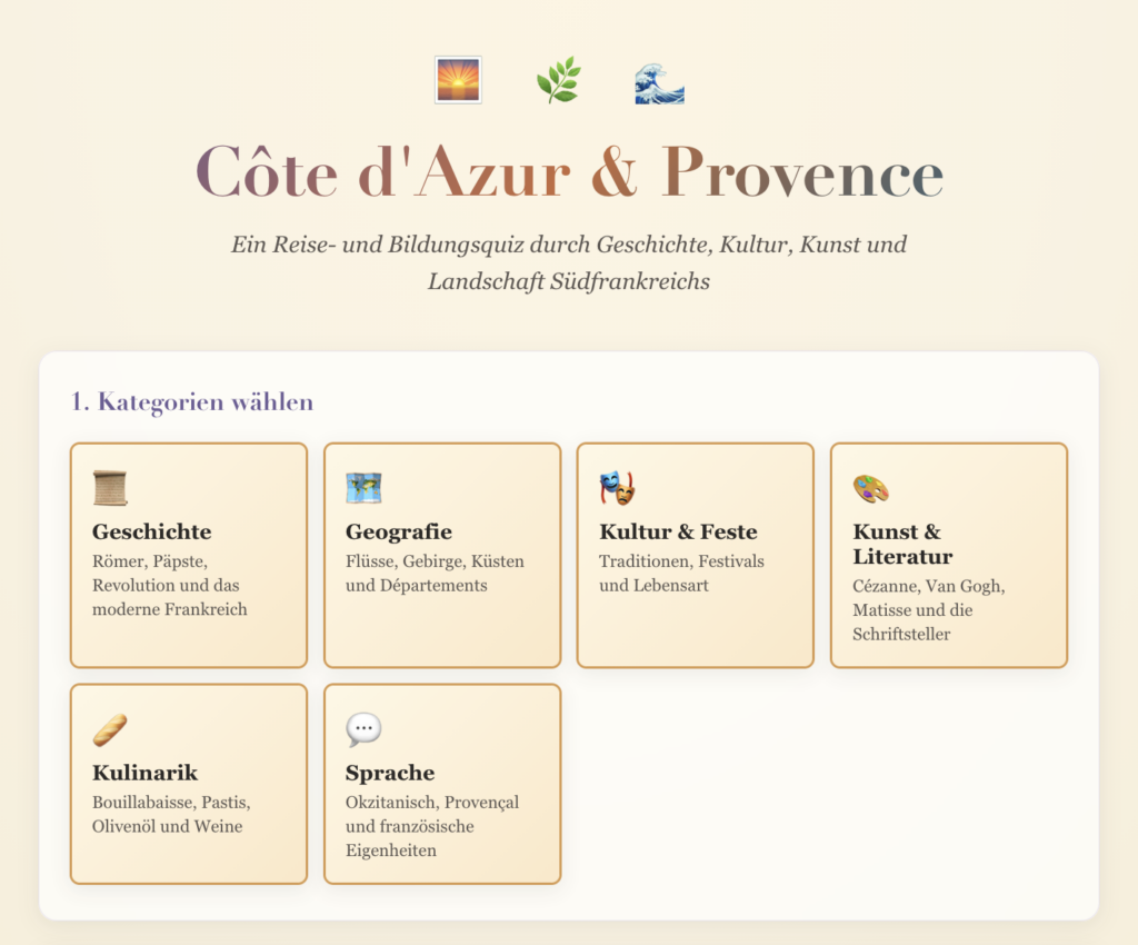 Quiz Provence